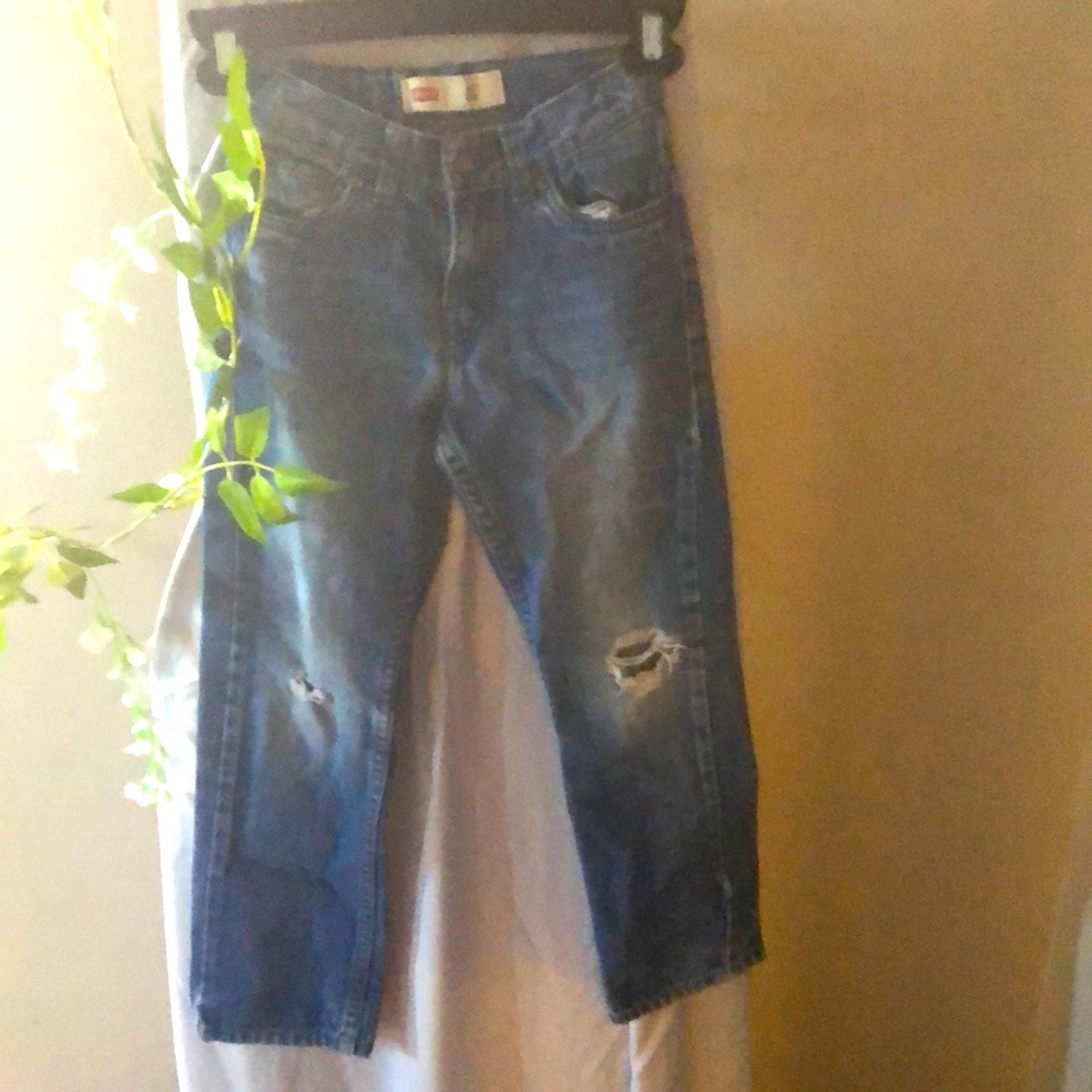 Boys medium blue wash jeans
